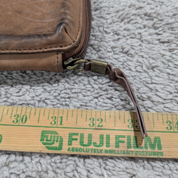 The Sak Brown Leather Crossbody Wallet Embossed Design - Picture 3 of 16